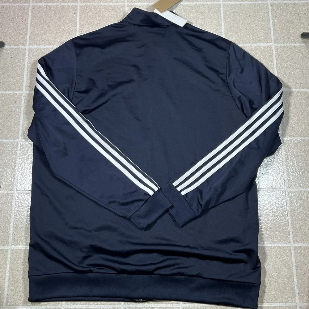Adidas Essentials 3-Stripes Tricot Track Jacket DU0445 Mens 2XL Tall‎ Blue New - Picture 3 of 4